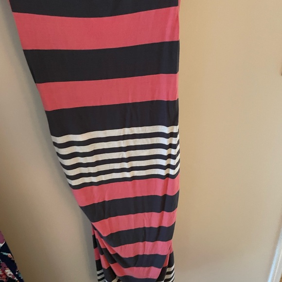 Ripe Asymmetrical Dress in Pink and Black Stripes - Picture 2 of 3